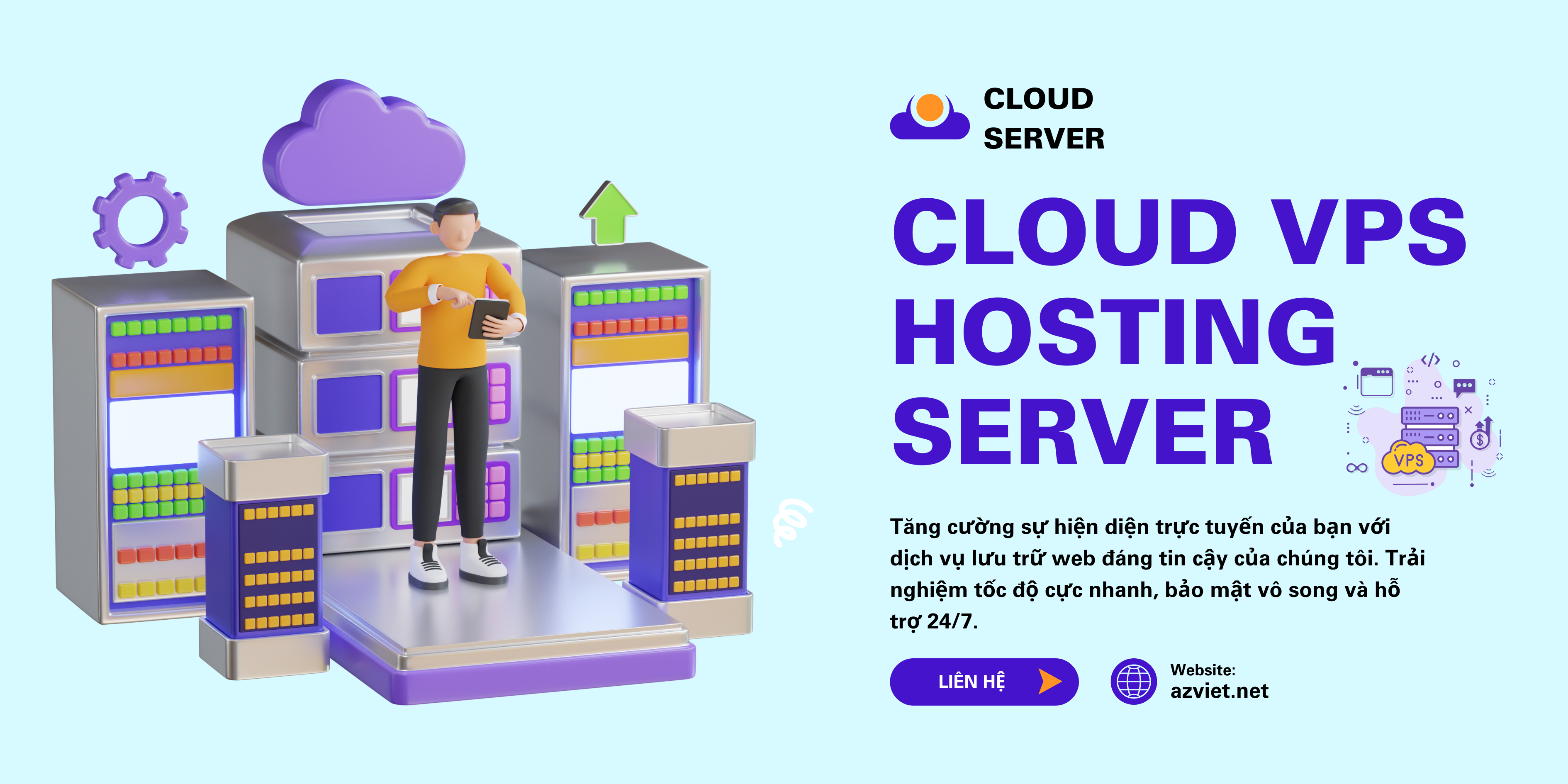 AzViet.Net – Cung Cấp Cloud VPS, Hosting, Mã Nguồn Website Uy Tín Giá Rẻ